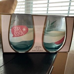 Home Essentials Stemless Wine Glasses Set